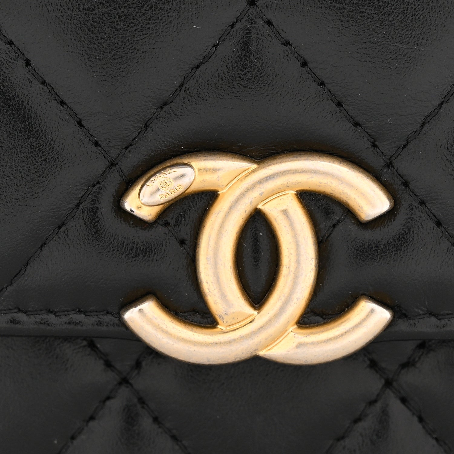 Chanel Calfskin Quilted Perfect Fit Coin Purse With Chain Black 9 of 13