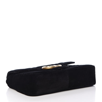 Gucci Velvet Matelasse Medium GG Marmont Shoulder Bag Black 4 of 12