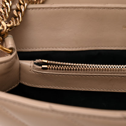 Saint Laurent Calfskin Y Quilted Monogram Medium Loulou Chain Satchel Dark Beige 16 of 18