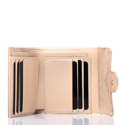 Chanel Metallic Lambskin Quilted Compact Flap Wallet Gold 4 of 4