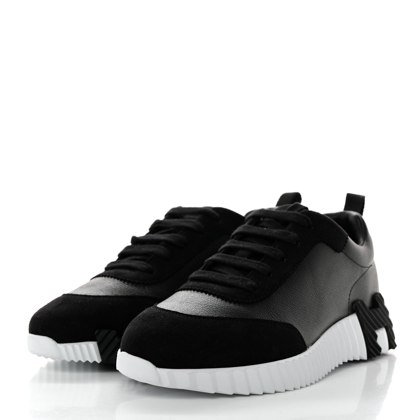 Goatskin Suede Goatskin Bouncing Sneakers 37 Black