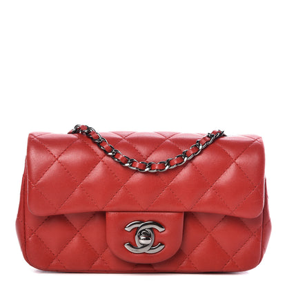 Chanel Lambskin Quilted Extra Mini Flap Red 1 of 9
