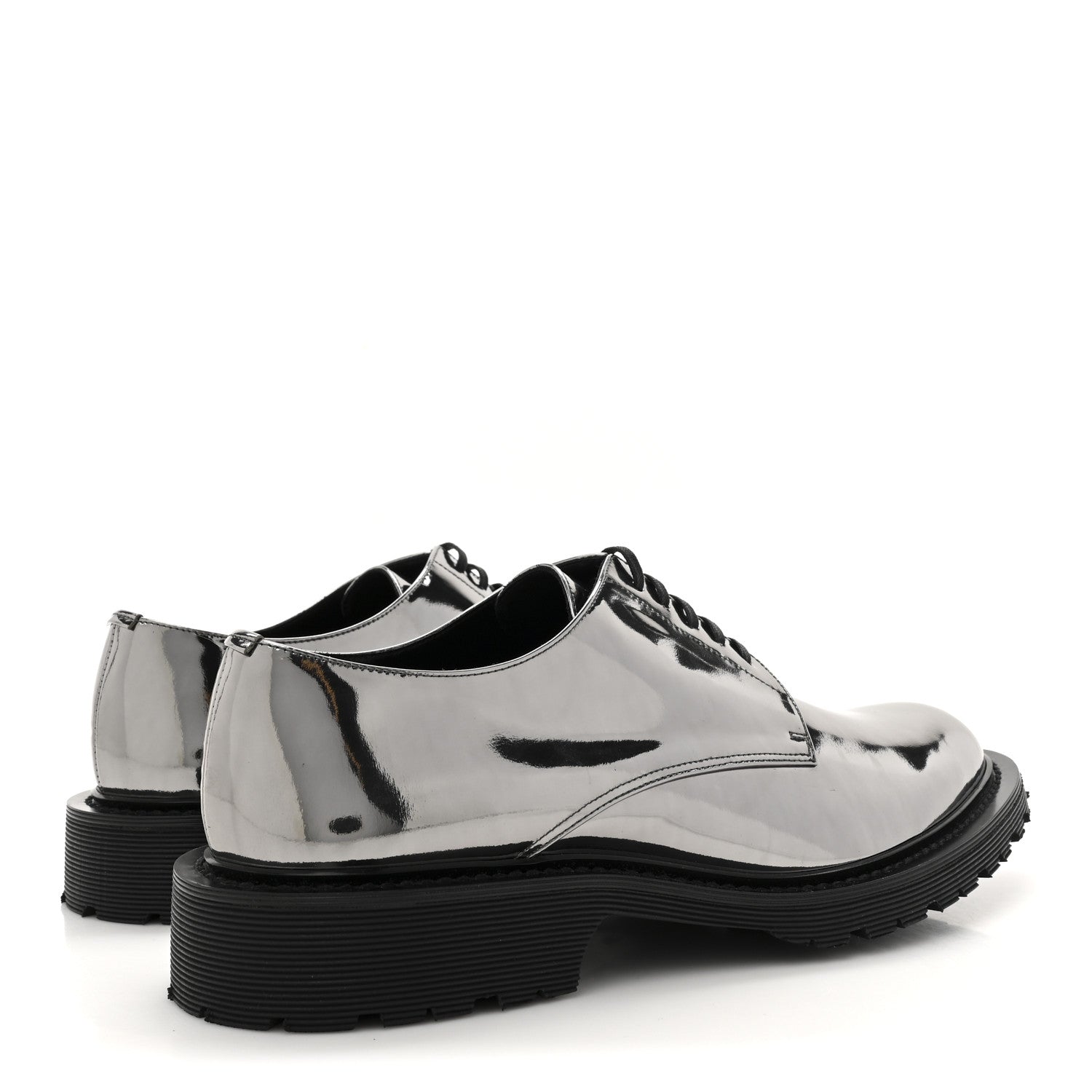 Saint Laurent Soft Laminato Mens Army 20 Derby Shoes 41 Metal Shotgun 5 of 10