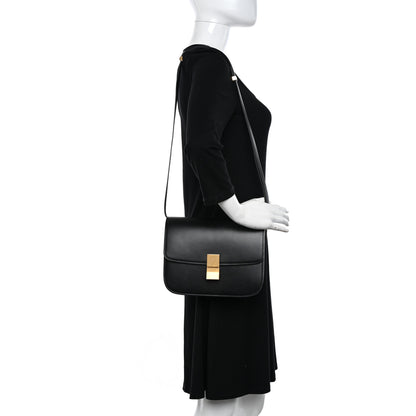 Celine Box Calfskin Medium Classic Box Flap Bag Black 2 of 10