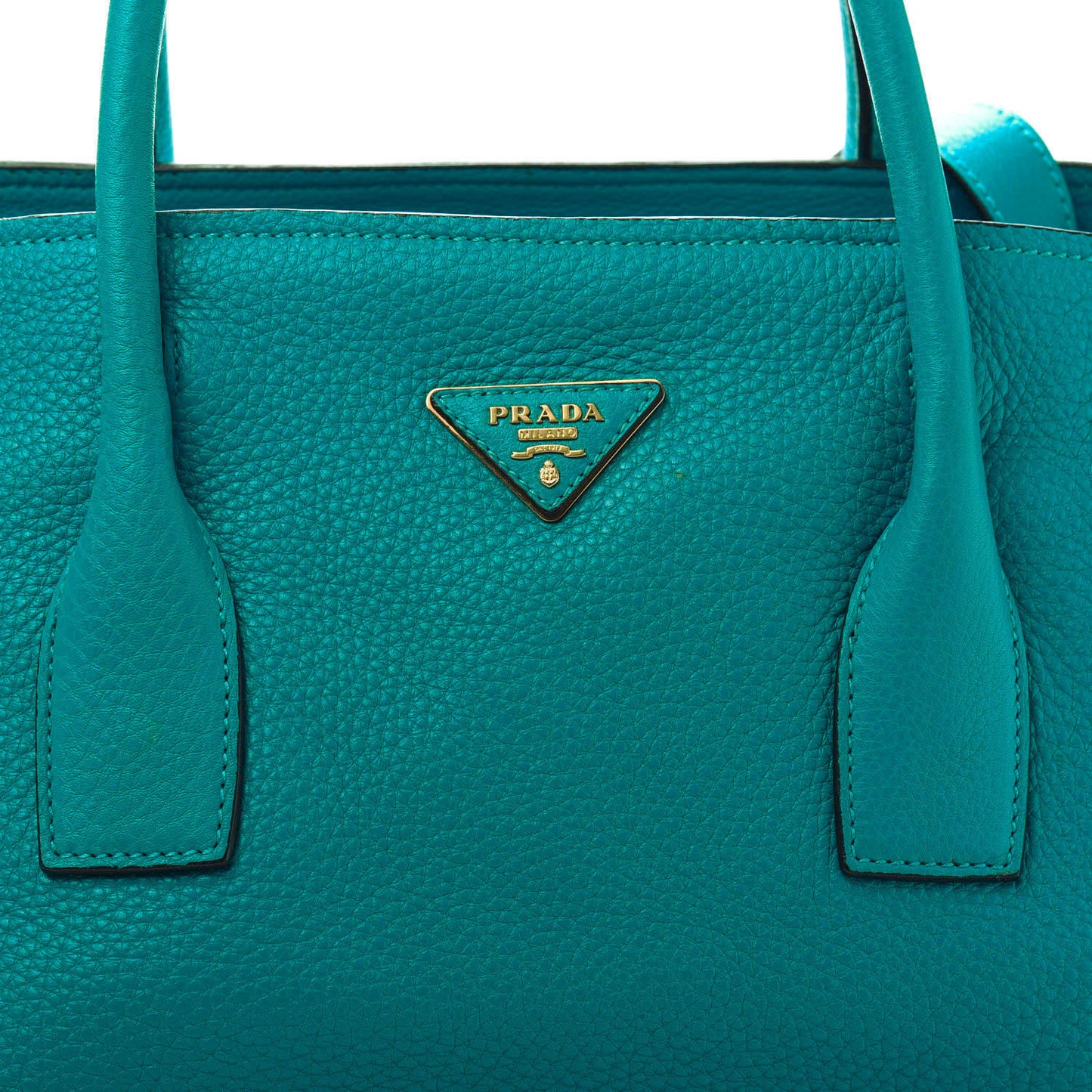 Vitello Daino Shopping Tote Turchese