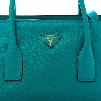 Prada Vitello Daino Shopping Tote Turchese 12 of 12