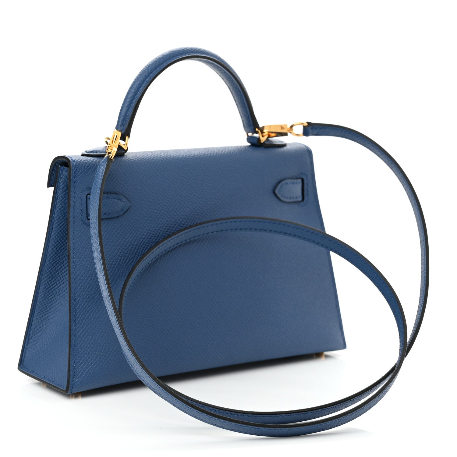 Hermes Epsom Mini Kelly Sellier 20 Bleu Agate 3 of 12