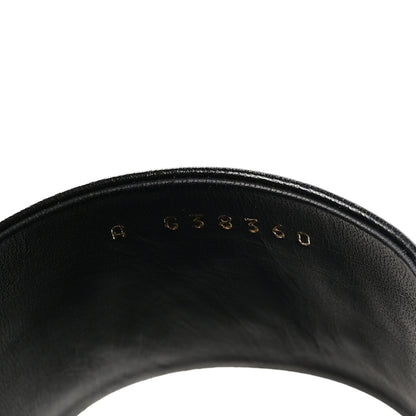 Chanel Lambskin Pearl CC Sandals 36.5 Black 8 of 9