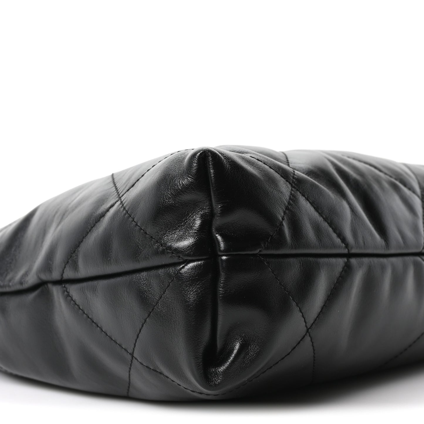 Shiny Calfskin Quilted Small Chanel 22 Black