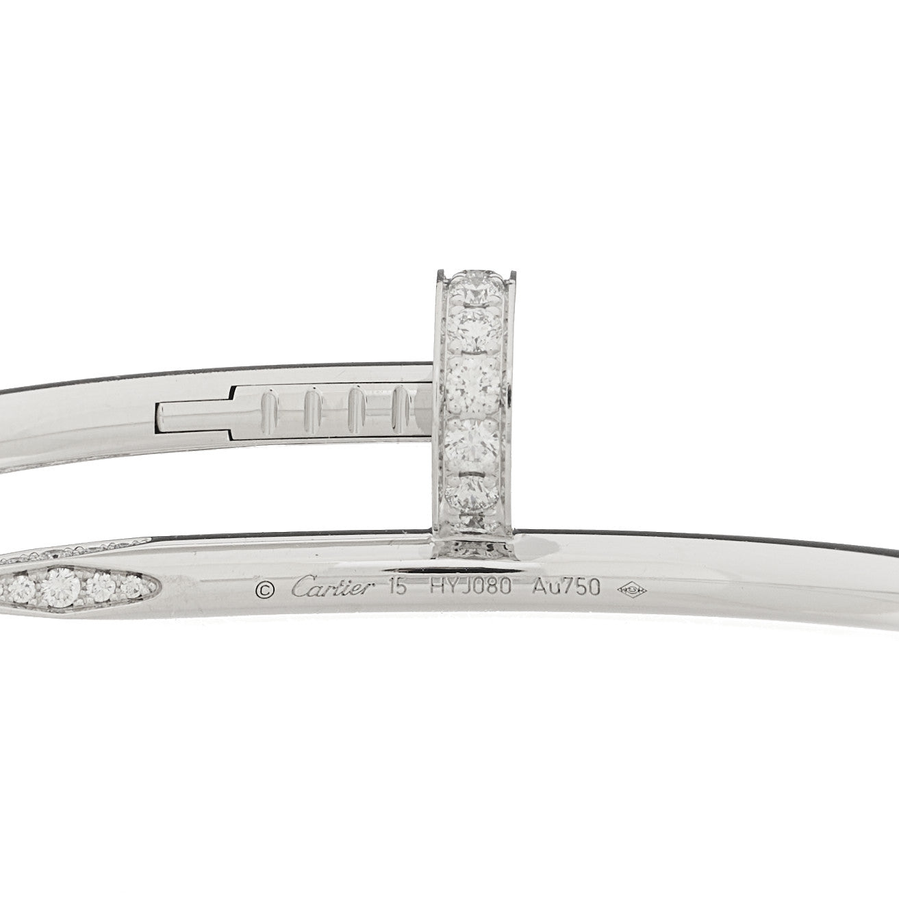 18K White Gold Diamond Juste Un Clou Bracelet 15