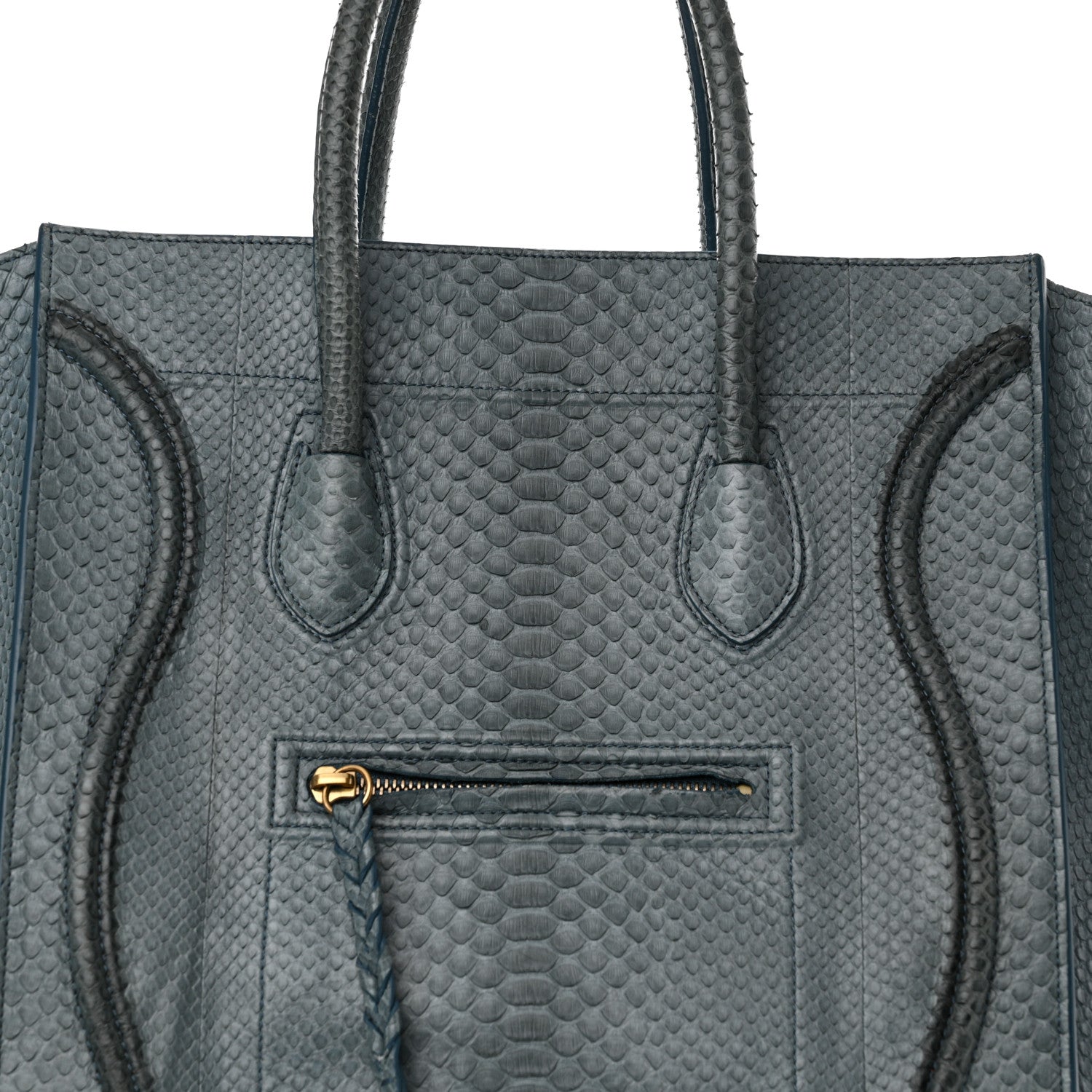 Celine Snakeskin Medium Phantom Luggage Grey 7 of 22