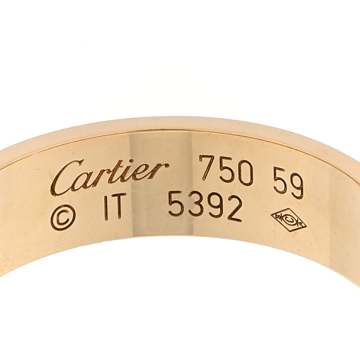 18K Yellow Gold 5.5mm LOVE Ring 59 8.75