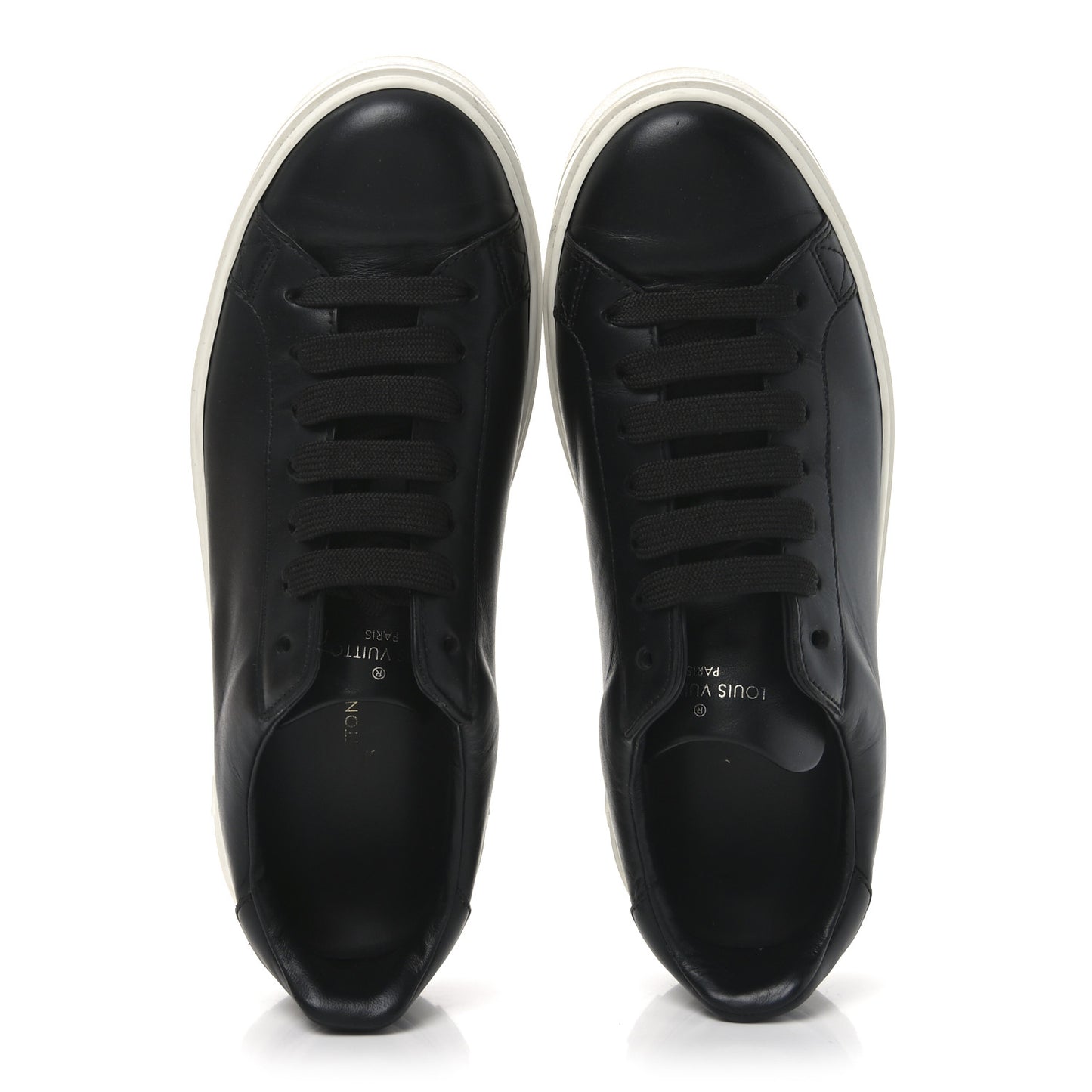 Calfskin Time Out Sneakers 39.5 Black