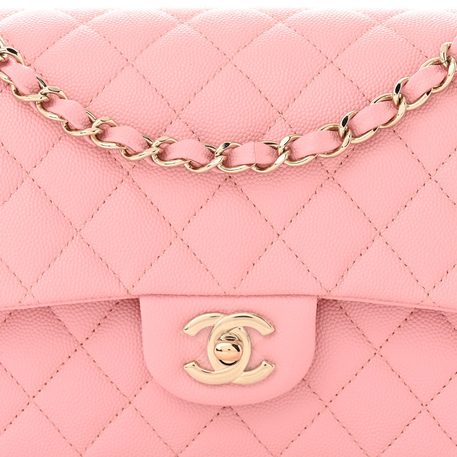 Chanel Caviar Quilted Medium Double Flap Light Pink 8 of 11