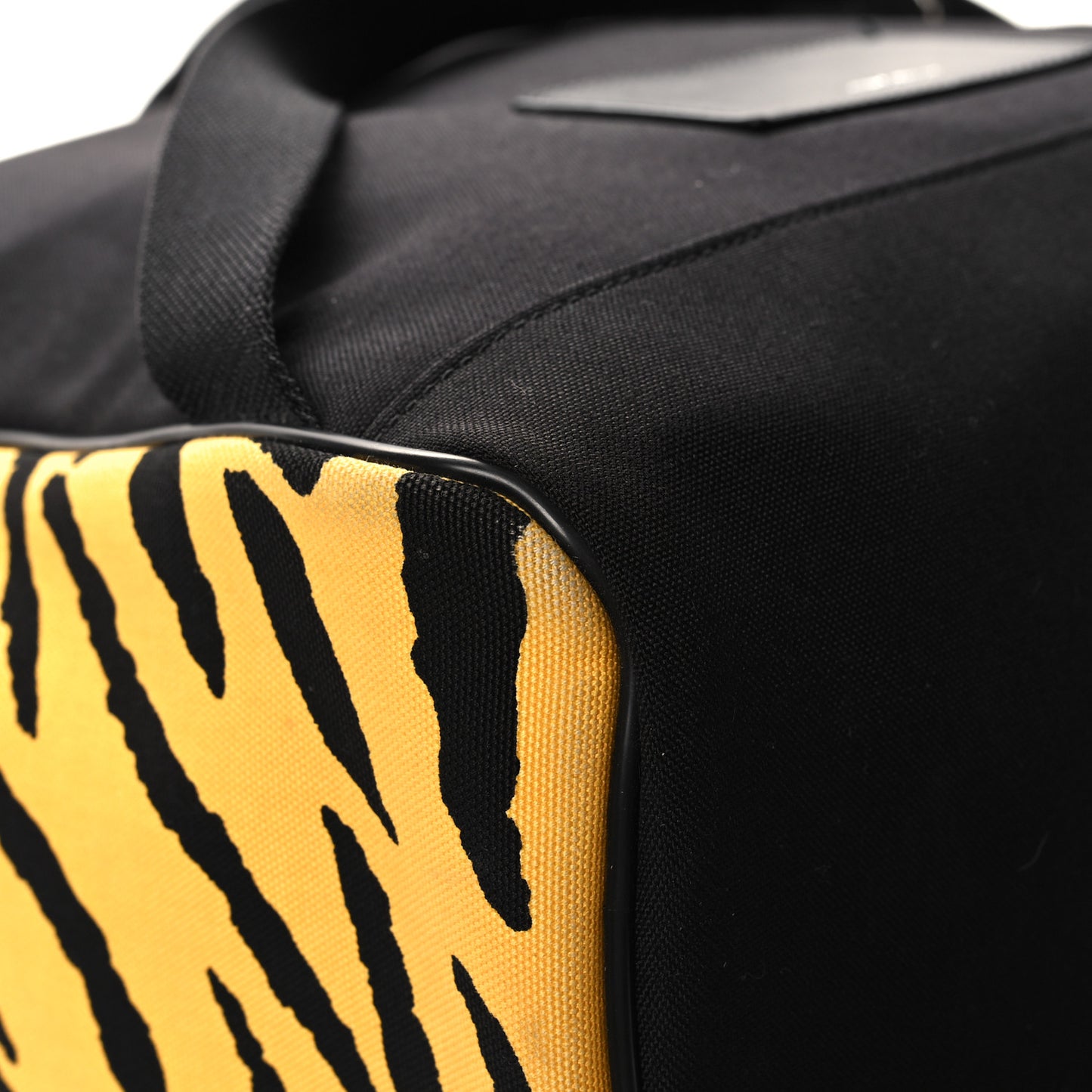 Canvas Zebra Print City Backpack Yellow Black