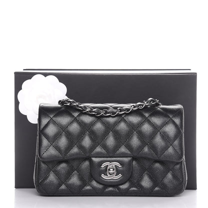 Chanel Iridescent Caviar Quilted Mini Rectangular Flap Black 13 of 13