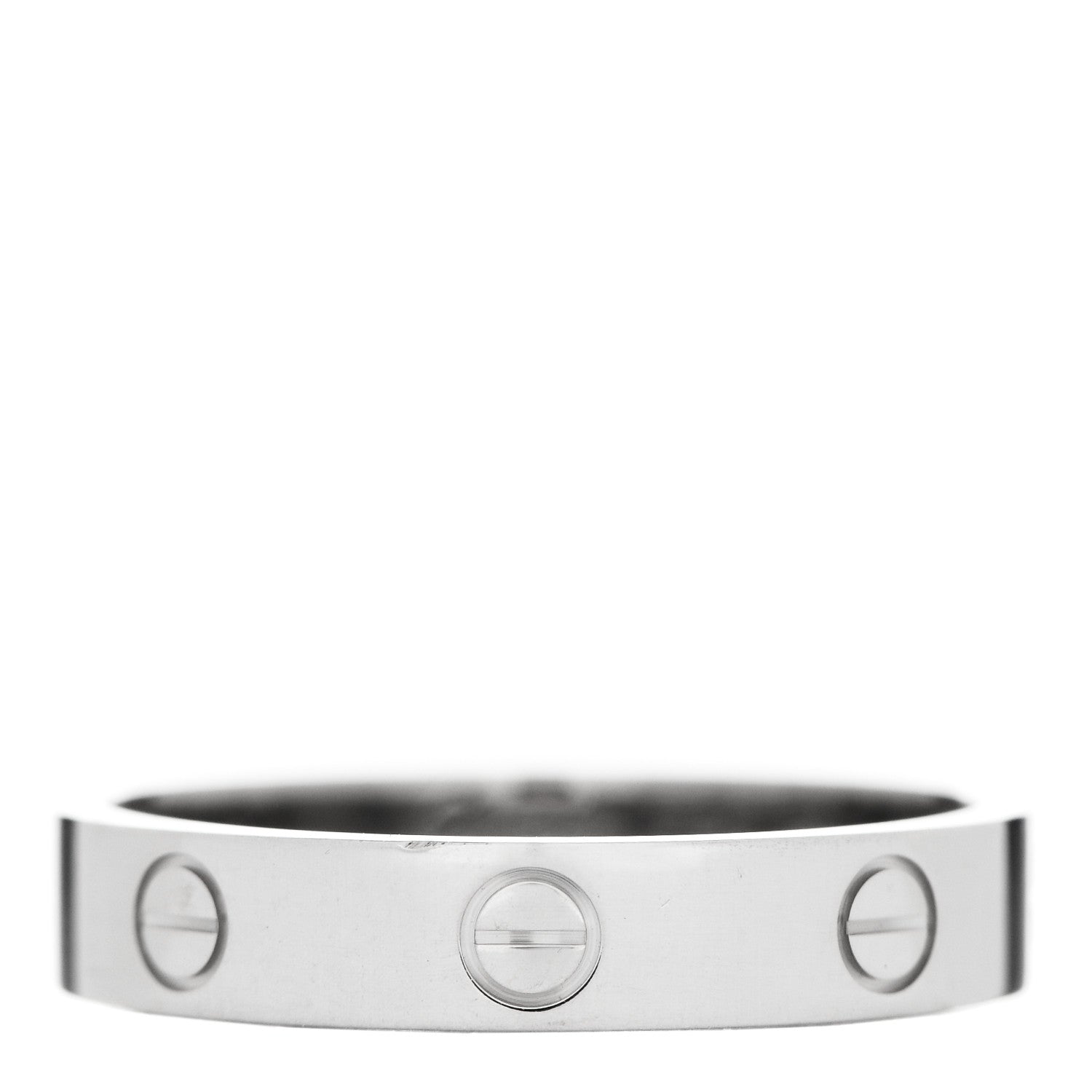 Cartier 18K White Gold 3.5mm LOVE Wedding Band Ring 57 8 1 of 4