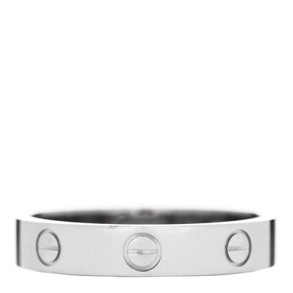 Cartier 18K White Gold 3.5mm LOVE Wedding Band Ring 57 8 1 of 4