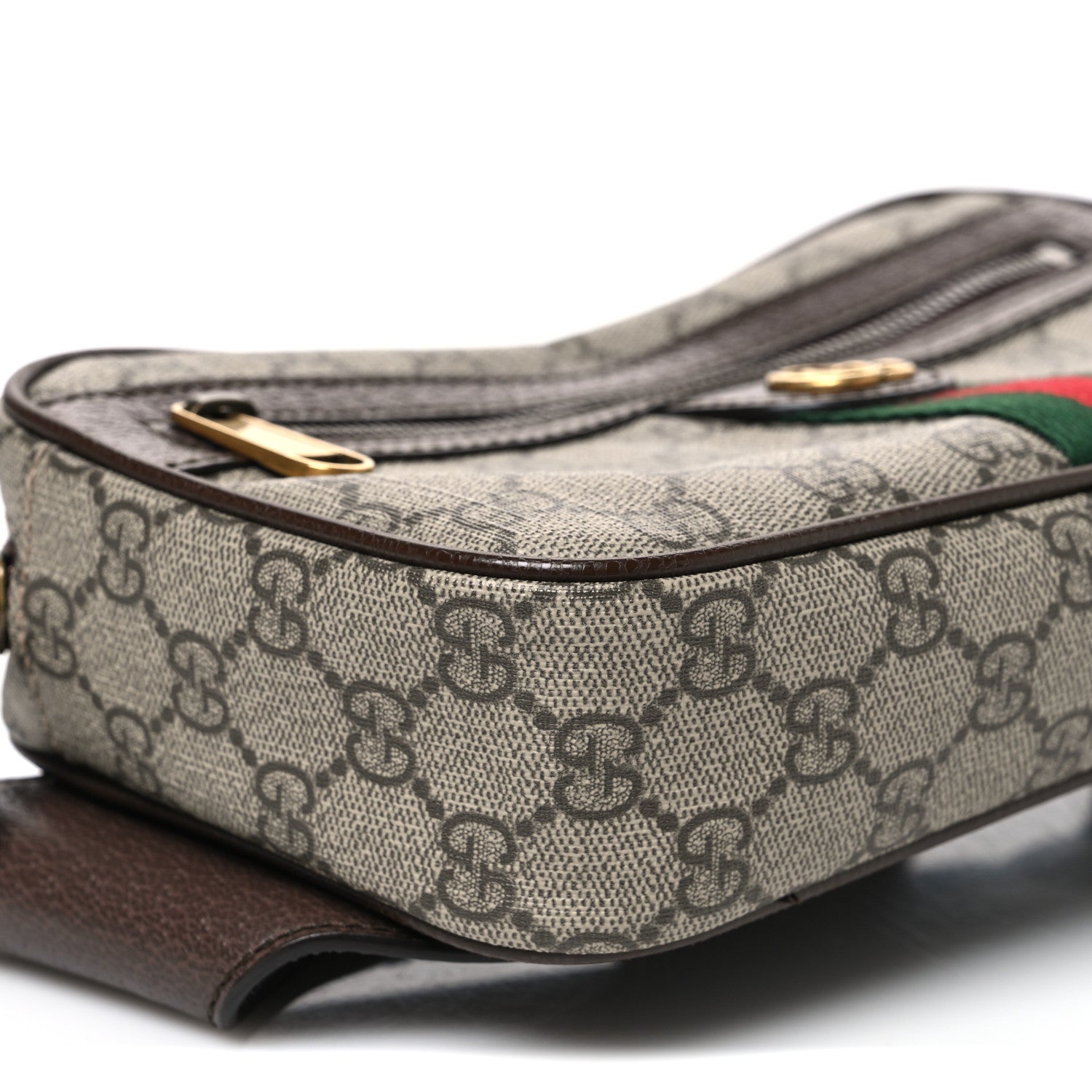 Gucci Soft GG Supreme Monogram Medium Ophidia Belt Bag Dark Brown 9 of 11