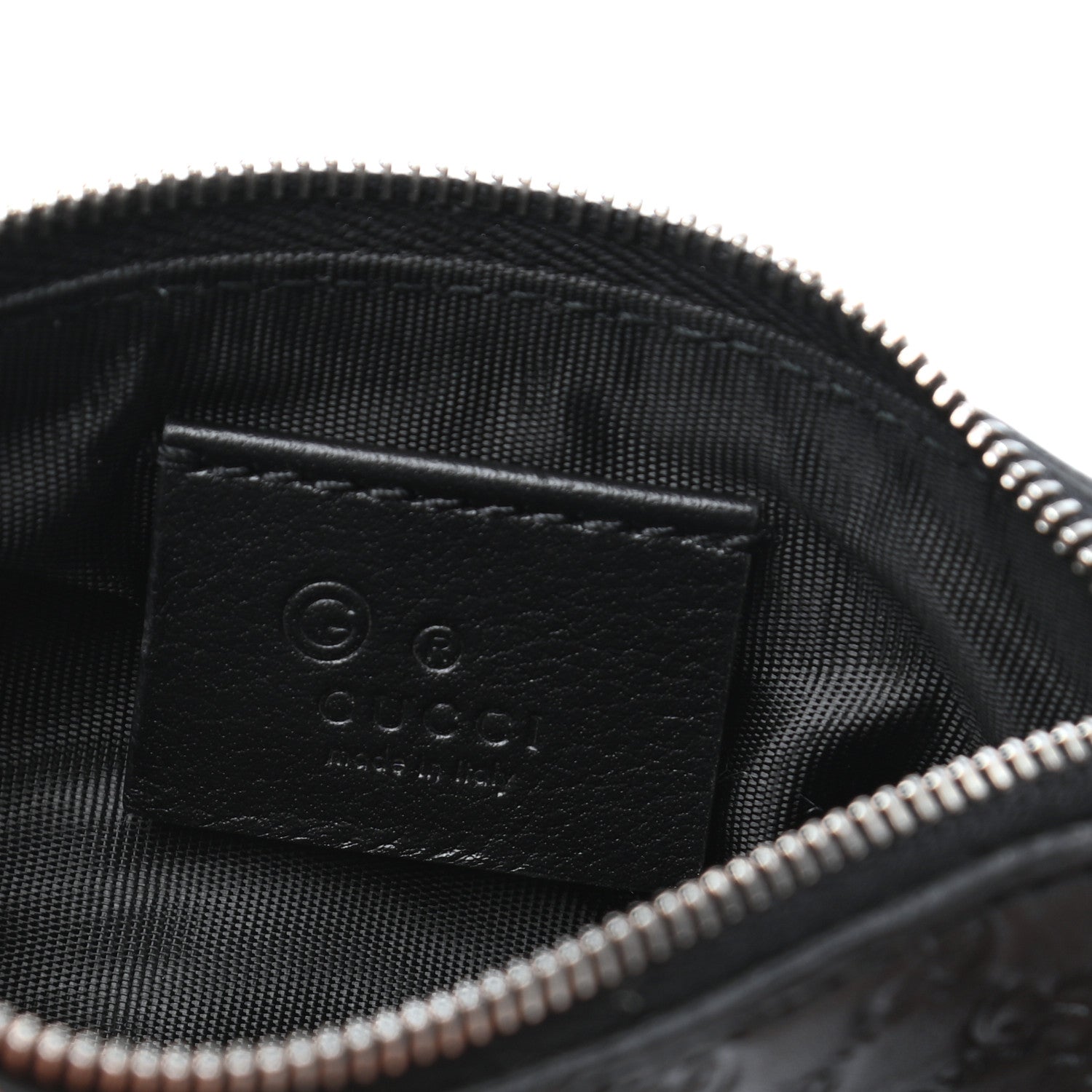 Gucci Microguccissima Key Ring Coin Case Black 6 of 8
