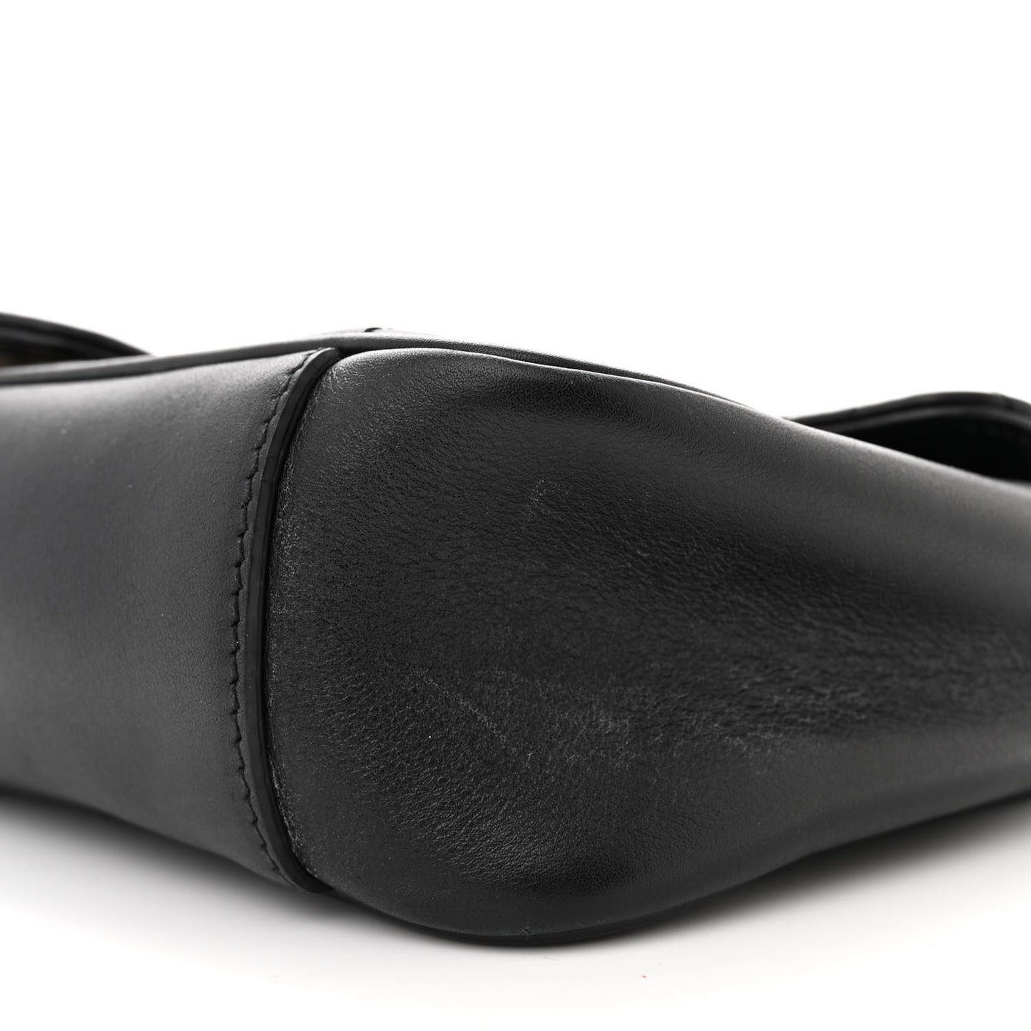 Calfskin Matelasse Studded Small Pearly GG Marmont Shoulder Bag Black