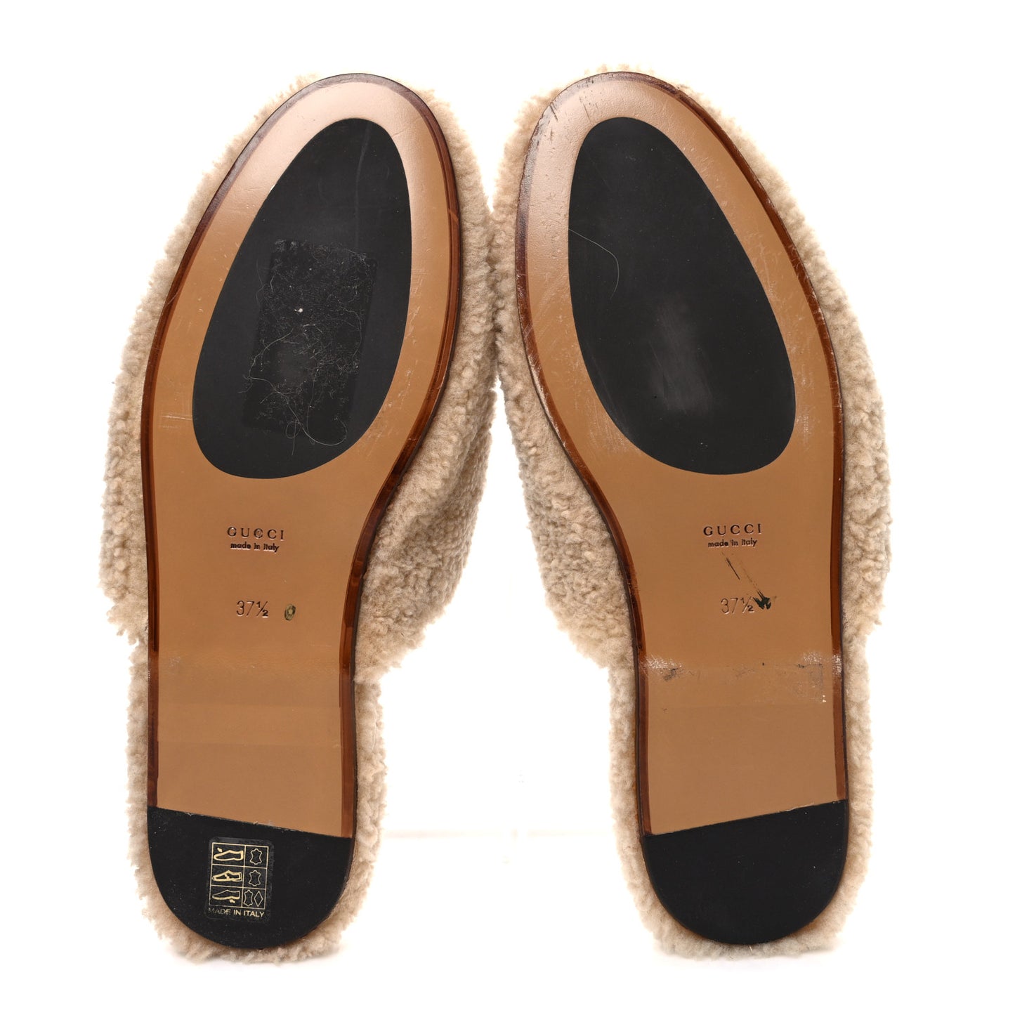 Shearling Interlocking G Womens Eileen Slippers 37.5 Butterscotch Cocoa