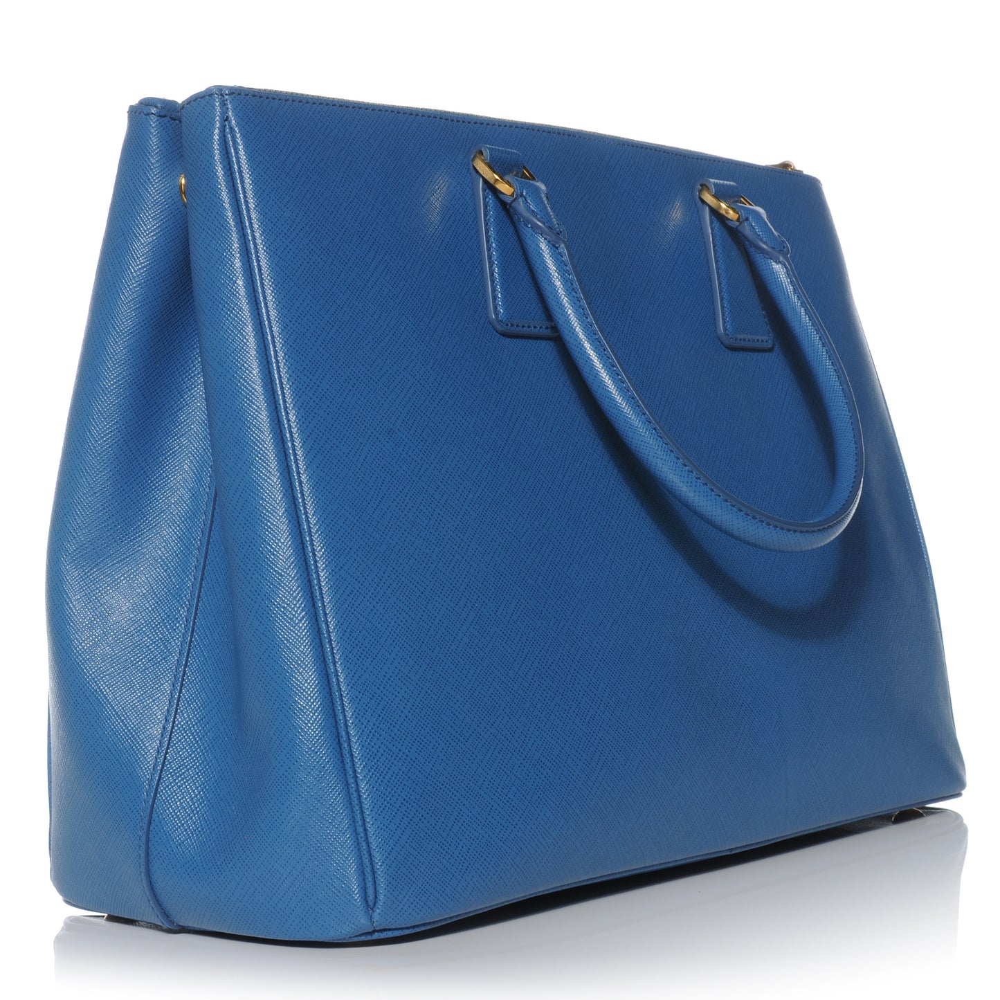 Saffiano Lux Large Galleria Double Zip Tote Cobalto
