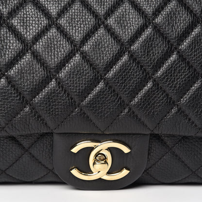 Chanel Calfskin Quilted XXL Travel Flap Bag Black 8 of 11