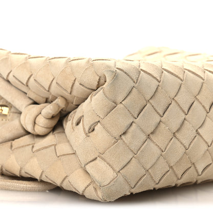 Bottega Veneta Suede Intrecciato Small Loop Camera Bag Sand 8 of 12