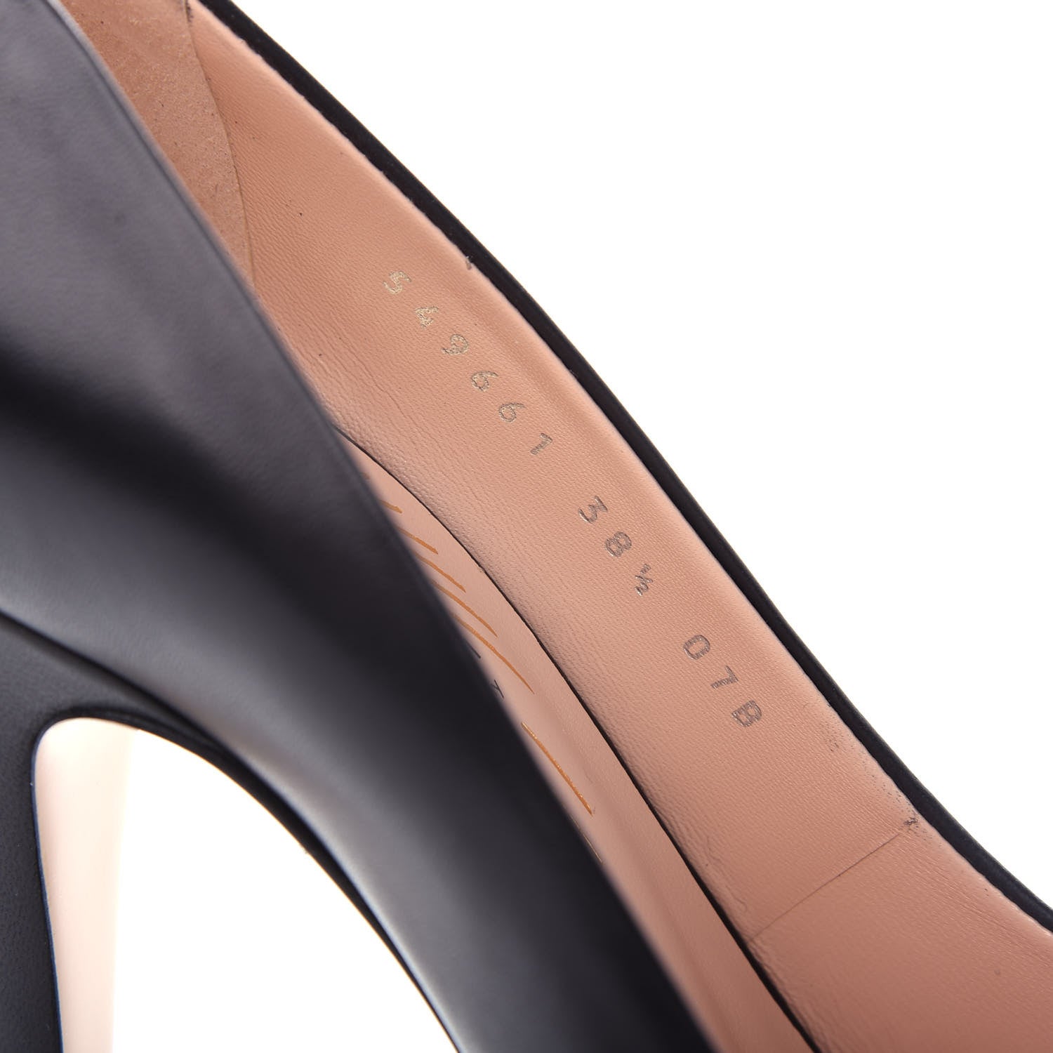 Gucci Nappa Bow High Heel Pumps 38.5 Black 10 of 11