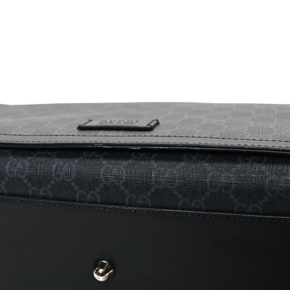 Gucci GG Supreme Monogram Web Messenger Diaper Bag Black Grey 13 of 15
