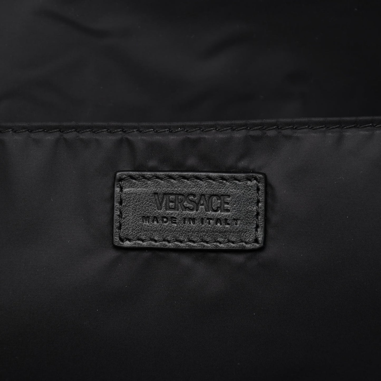 Nylon Barocco Signature Print Backpack Black