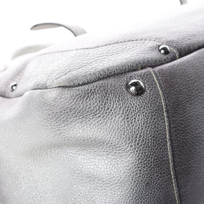 Prada Cervo Lux Bowler Bag Argento 16 of 20