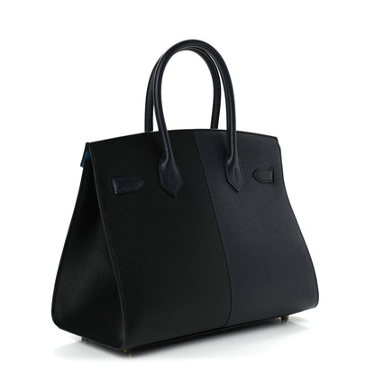 Hermes Epsom Casaque Birkin Sellier 30 Bleu Indigo Black Bleu Frida 2 of 10