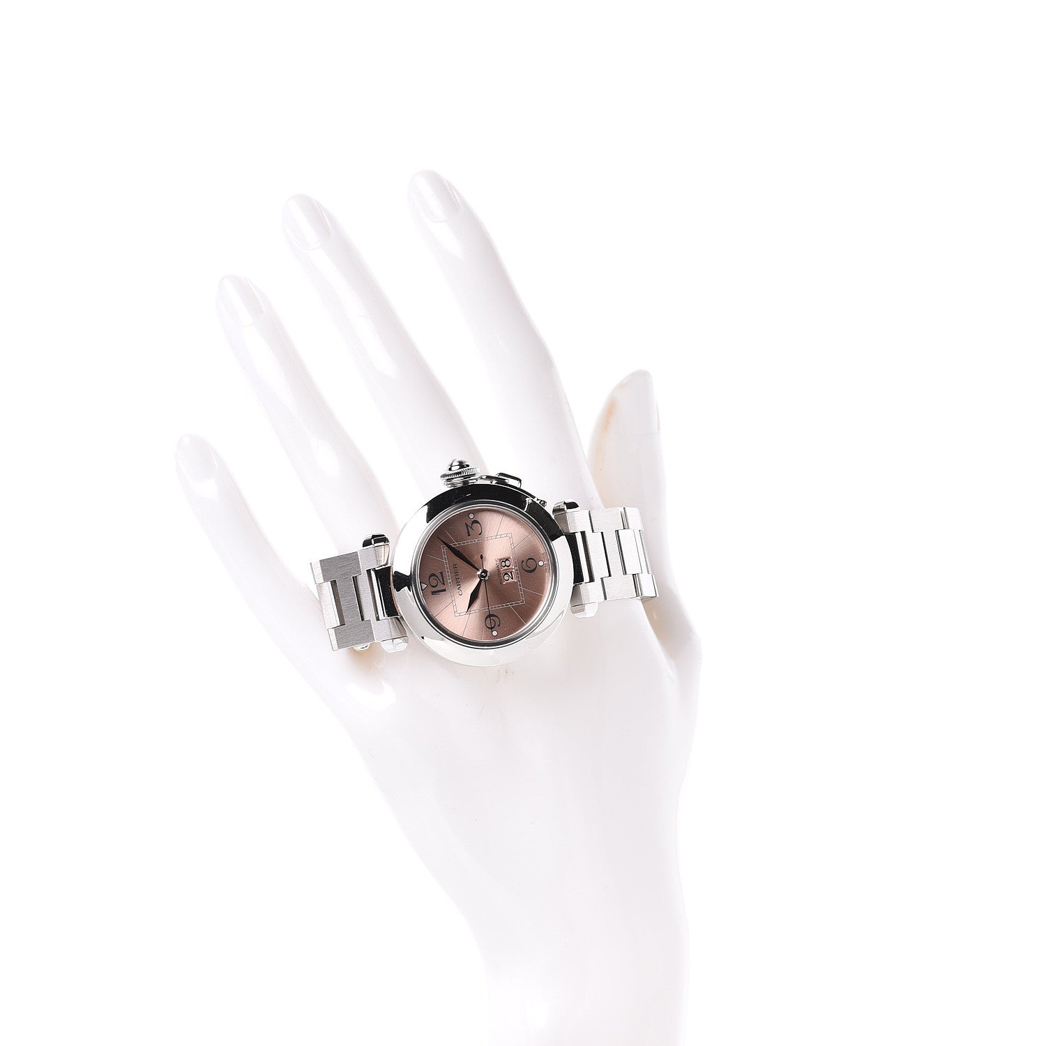 Cartier Stainless Steel 35mm Pasha C Big Date Automatic Watch Pink 2 of 7