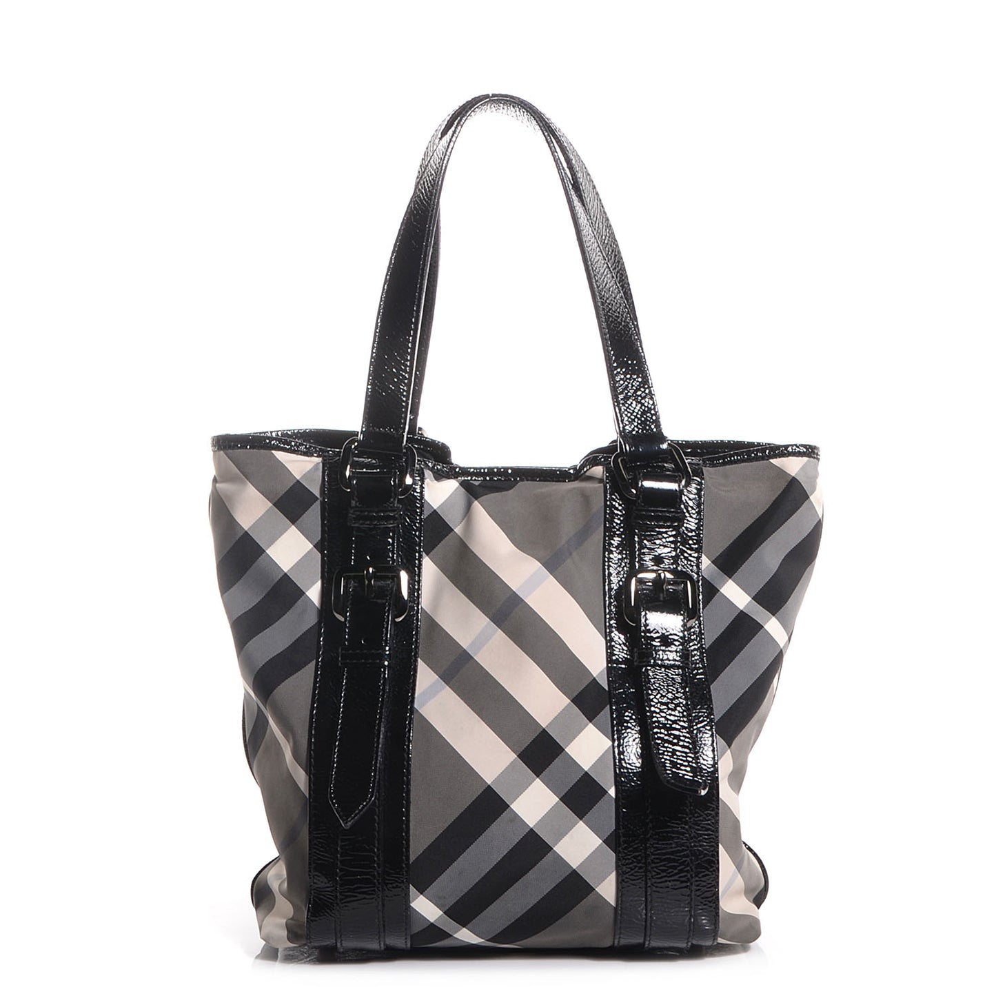 Nylon Beat Check Medium Victoria Tote Black