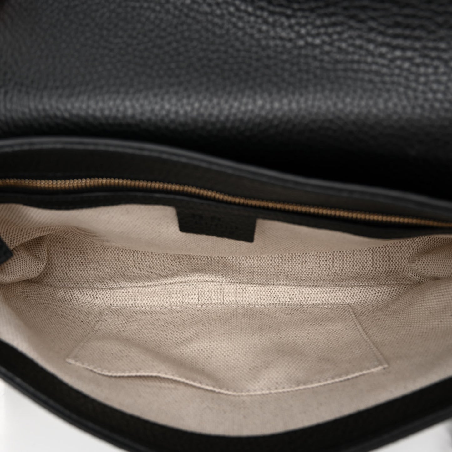 Pebbled Calfskin Medium Soho Flap Crossbody Black