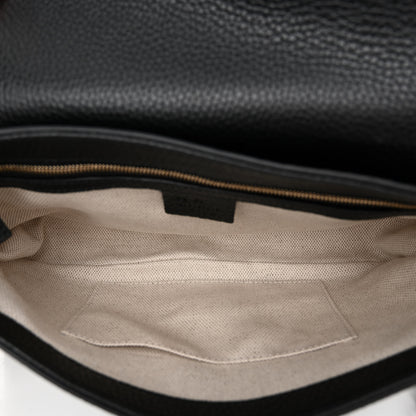 Gucci Pebbled Calfskin Medium Soho Flap Crossbody Black 5 of 10