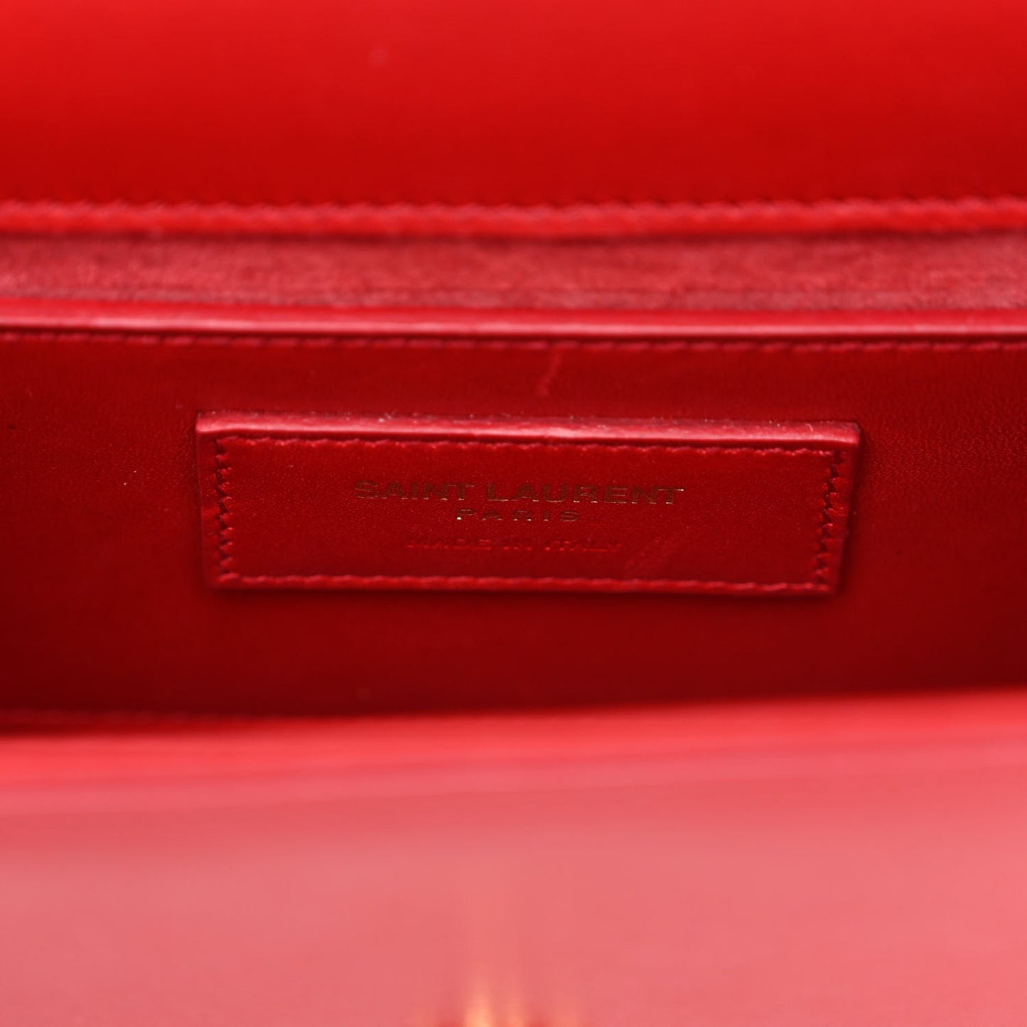 Calfskin Small Classic Monogram Kate Tassel Satchel Red