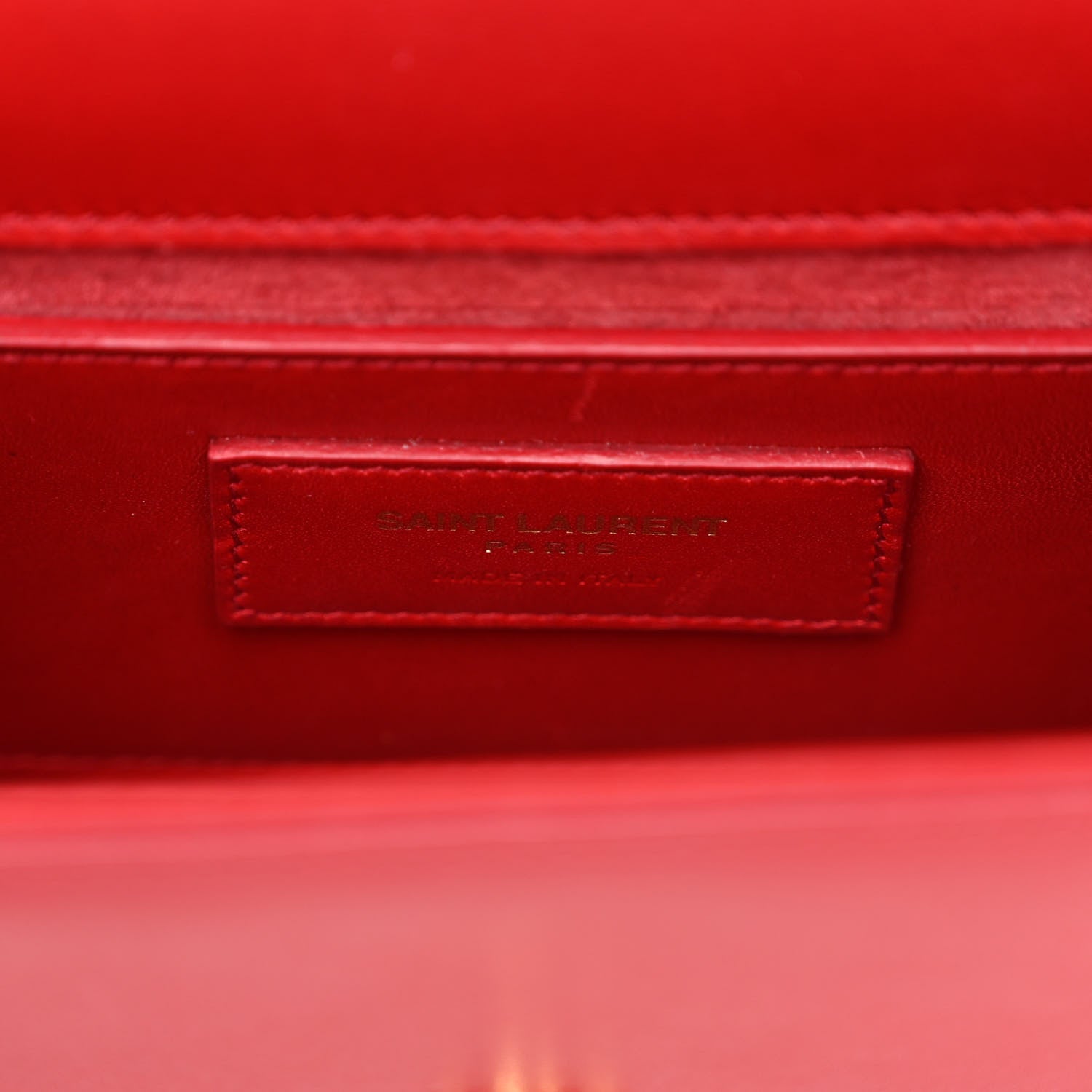 Saint Laurent Calfskin Small Classic Monogram Kate Tassel Satchel Red 6 of 9
