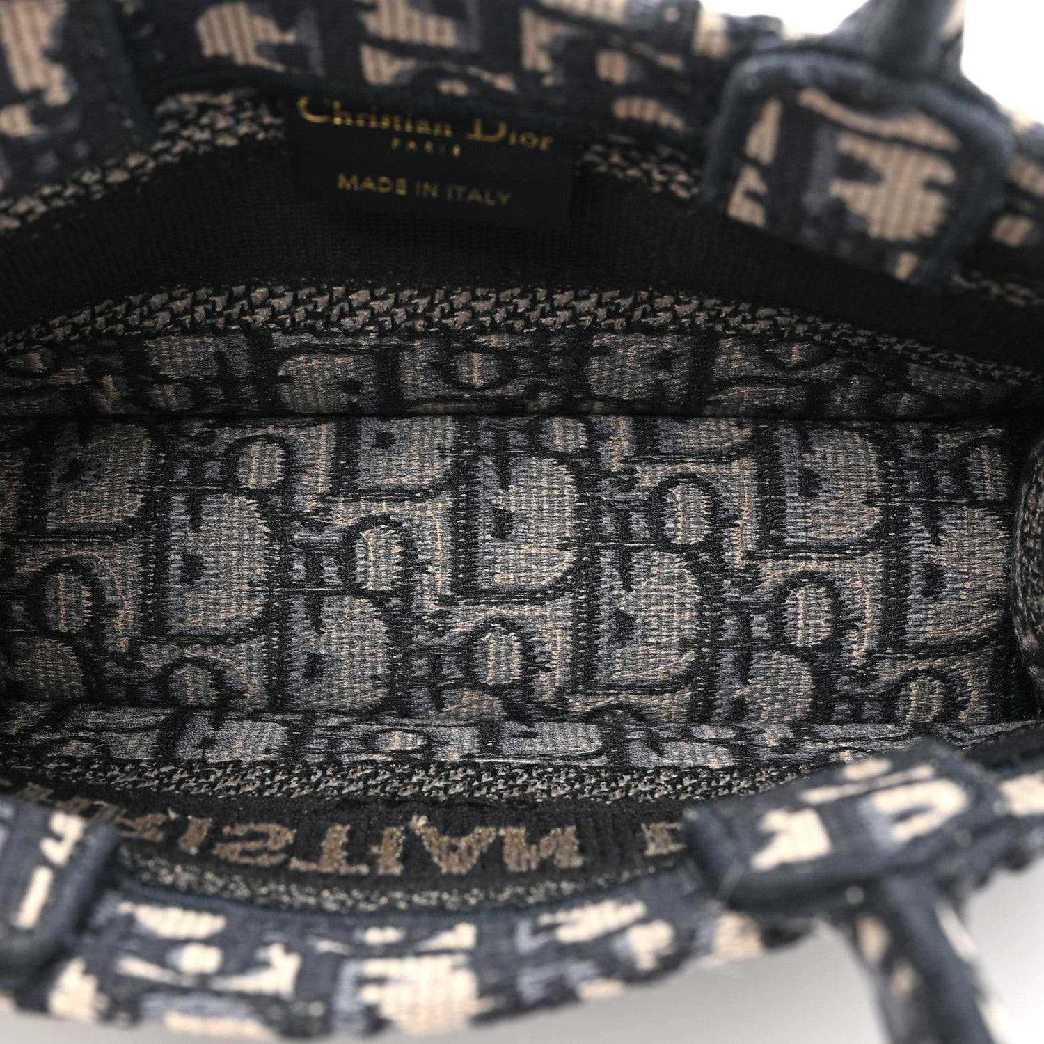 Christian Dior Oblique Mini Book Tote With Strap Blue Multicolor 5 of 10