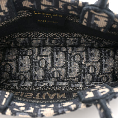 Christian Dior Oblique Mini Book Tote With Strap Blue Multicolor 5 of 10