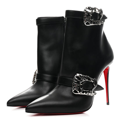 Christian Louboutin Calfskin Giddylina Booty 100 Ankle Boots 41 Black 4 of 9