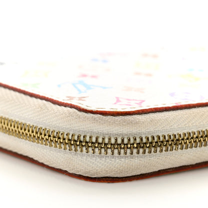 Louis Vuitton Monogram Multicolor Zippy Coin Purse Wallet White Litchi 7 of 10
