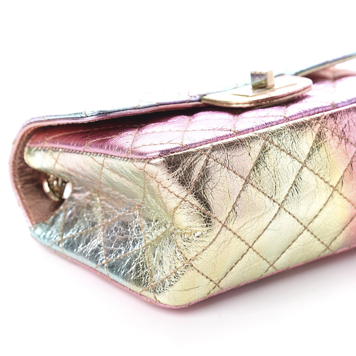 Chanel Metallic Goatskin Quilted Mini 2.55 Reissue Flap Multicolor 7 of 8