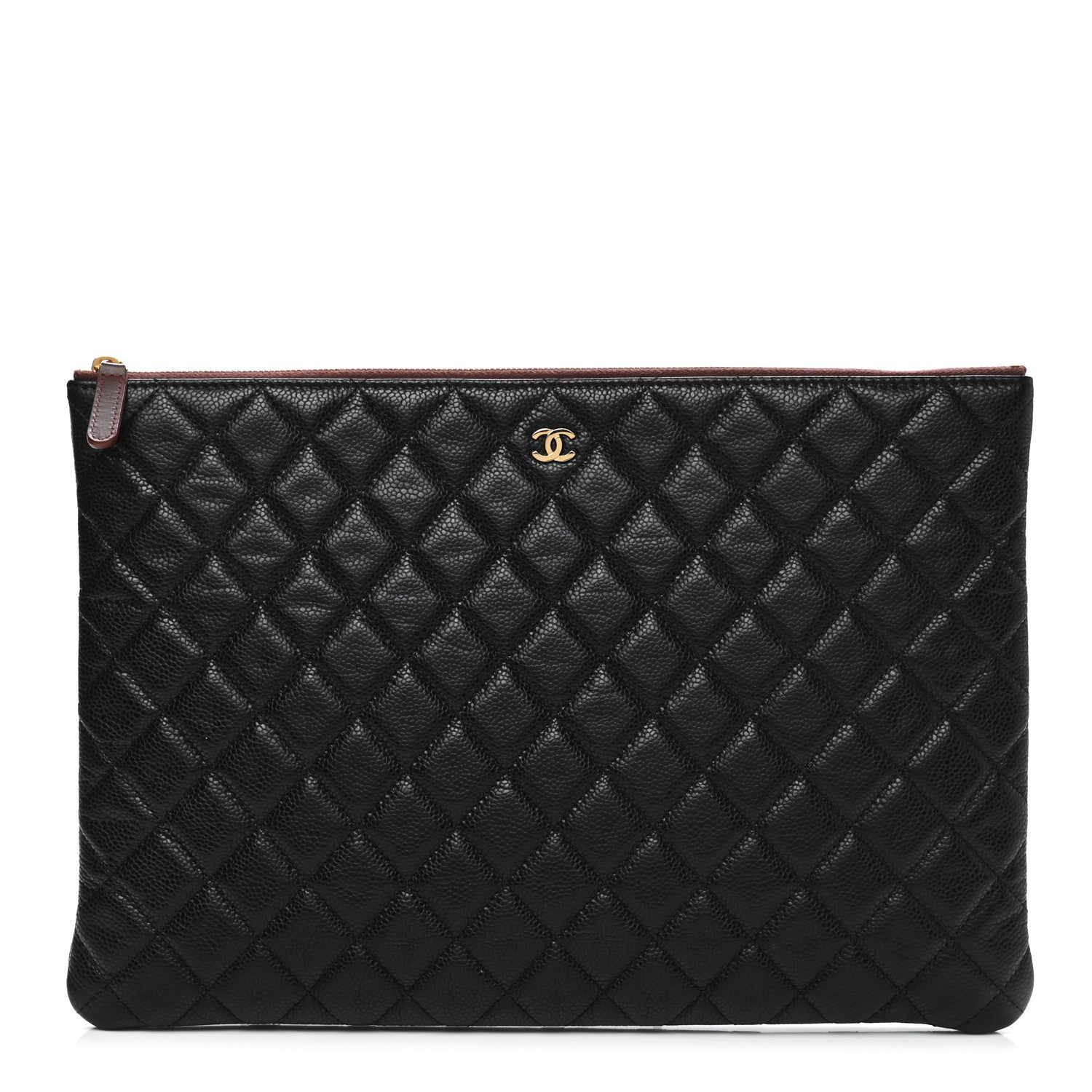 Chanel Caviar Quilted Large Cosmetic Case Black 1 of 8