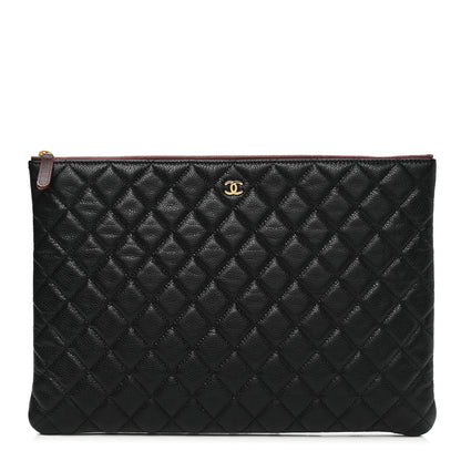 Chanel Caviar Quilted Large Cosmetic Case Black 1 of 8