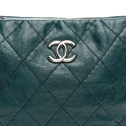 Chanel Glazed Calfskin On The Road Hobo Turquoise 8 of 10