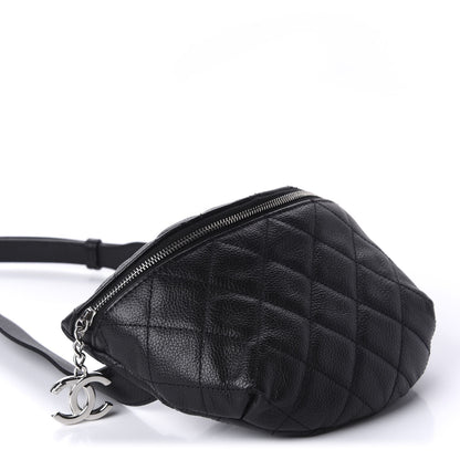 Chanel Grained Calfskin Quilted Waist Belt Bag Black 4 of 11