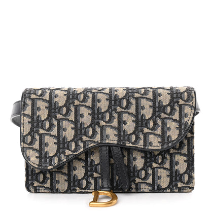 Christian Dior Oblique Saddle Belt Bag Blue 1 of 9